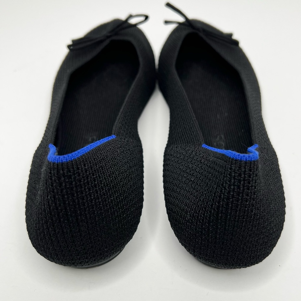 Rothy's The Flat Noir Mesh Textile Bows Black Classic Ballet Size 9 - Picture 4 of 13